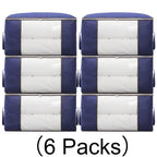 6pcs Foldable Clothes Storage Bins - Collapsible, Stackable, Reinforced Handles, Lids, Closet Organizers - For Clothing, Blanket, Toy, Shoe, Comforters Organization, Attractive Polka Dots Gray Bedroom Accessories