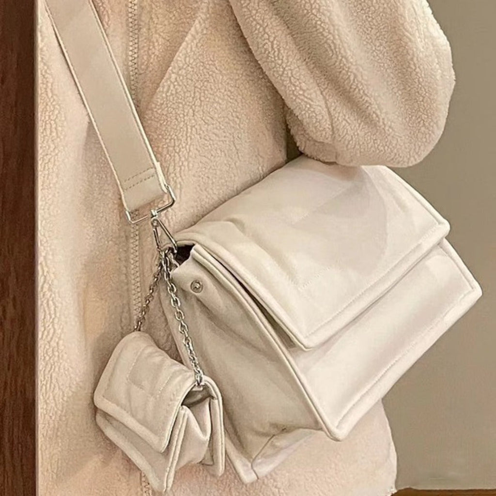 Soft leather women's bag large capacity armpit bag, puffy bag, commuter tote bag, - SJB-DIAMOND ELITES