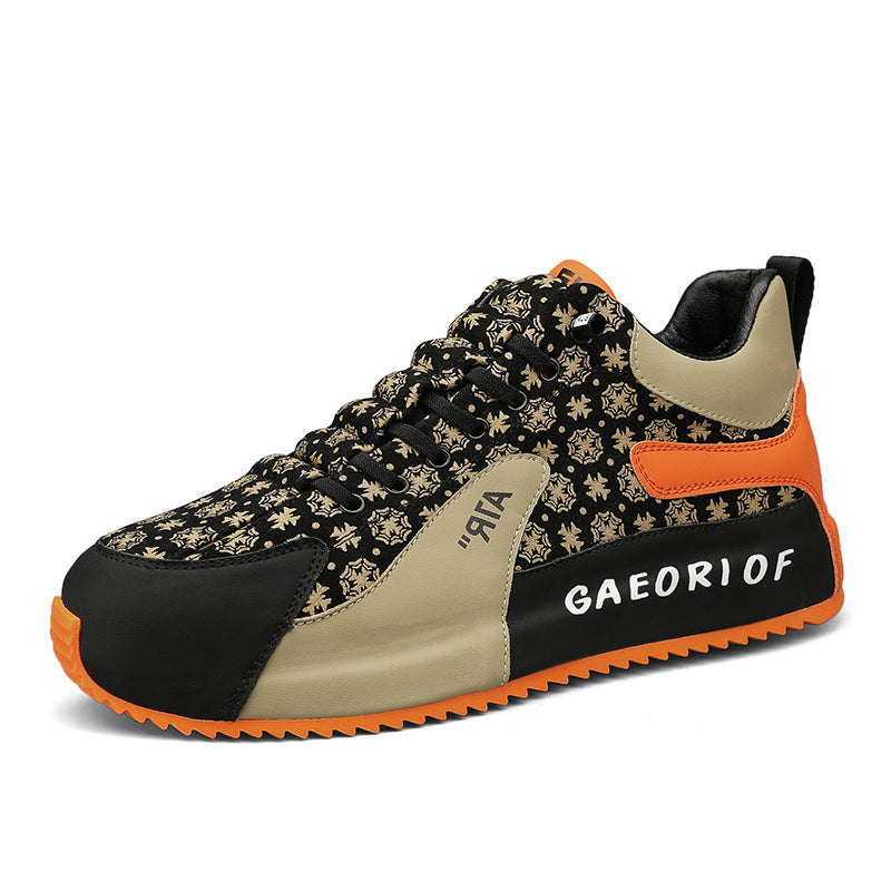 Bag Raise The Bottom Flower Cloth Casual Shoes Men Pi-Mart