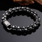 Men's Skull Ghost Head Vintage Stainless Steel Bracelet Pi-Mart