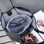 Elegant Genuine Leather Tote Bag – Premium Sheepskin Women's Hand-held Underarm Tote Bag, Versatile 2 in 1 Tote Shoulder Bag for Everyday Chic - SJB-DIAMOND ELITES
