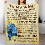 Valentine's Day Gifts For Wife, Wedding Anniversary, Romantic Gifts For Wife, Throw Blanket