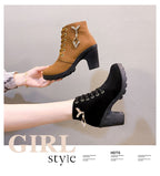 Rubber New Personalized Versatile High Heel Boots Pi-Mart