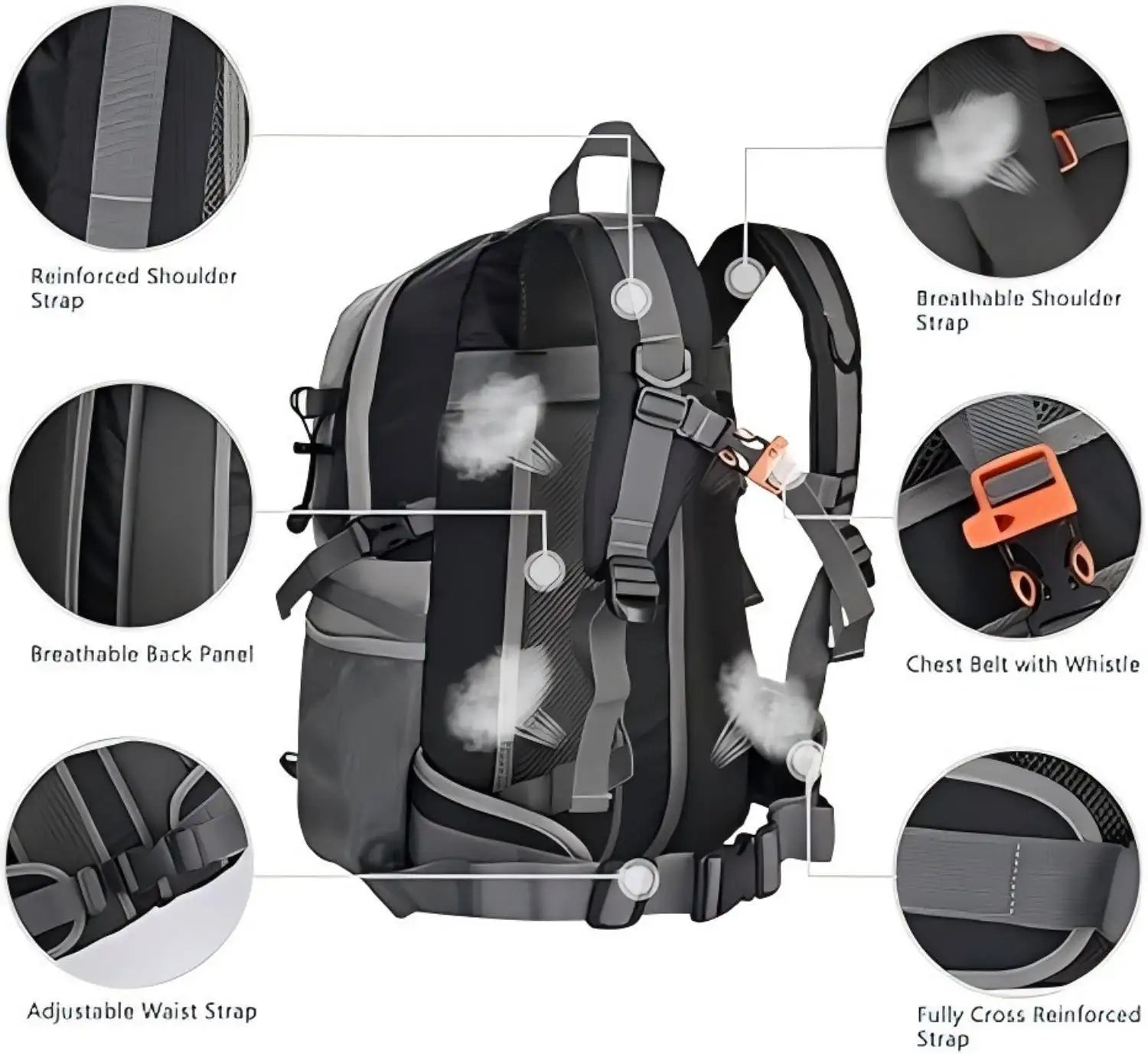 Water Resistant Hiking Backpack - SJB-DIAMOND ELITES