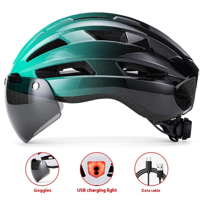Magnetic Suction Goggles Unisex Mountain Highway Color Changing Cycling Bicycle Helmet Lootquake LLC