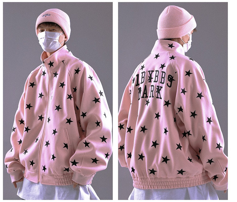 Autumn New Cardigans Star Hoodie Men Loose Pi-Mart