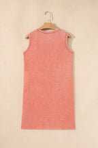 Beau Blue Mineral Wash Pocket Tank Mini Dress