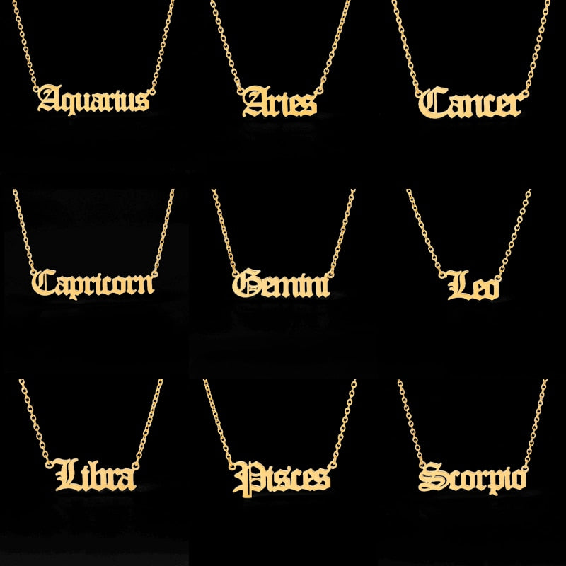 Zodiac Necklace Alphabet - SJB-DIAMOND ELITES