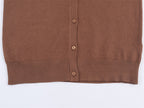 New Lightly Mature Round Neck Long Sleeve Jewelry Cardigan Top