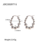 Stainless Steel Bead Eardrop Earring