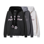 Fleece-lined Hooded Loose Pullover Sweatershirt Pi-Mart