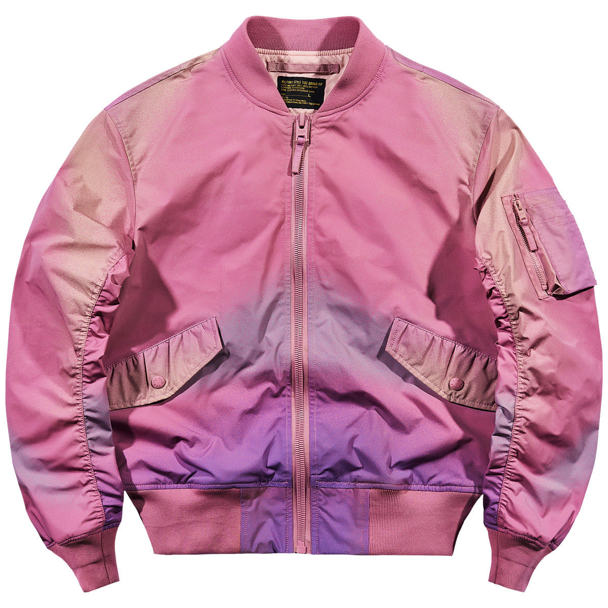 Men's Trendy Gradient Tie-dye Bomber Jacket Pi-Mart
