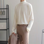 Casual Velvet Turtleneck Men Loose Sweater Pi-Mart
