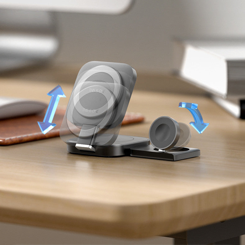 Desktop Three-in-one Wireless Charger Magnetic Suction Pi-Mart