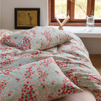 Retro Small Floral Pastoral Style Bed Sheet Quilt Cover Four-piece Household Bedding Set Pi-Mart