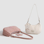 Simple Underarm Bag Women, Fashion Bow Small Square Bag Versatile Shoulder Crossbody Bag