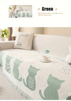 1pc Chenille Cat Cartoon Sofa Cover Blanket Four Seasons Universal Simple Double-sided Multi-functional Sofa Throw Blanket Couch Cover For Living Room Home Decor