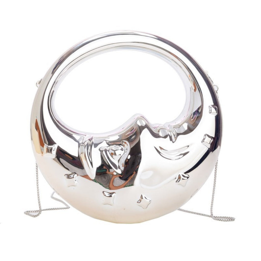 Acrylic Moon Shaped Bag, Women Shoulder Evening Bag, Evening Purse, Evening Bags for Women Formal, Clutch Purse,  Clutch Purse Casual,  Clutch Purse Party,  Prom Bag,  Party Purse, - SJB-DIAMOND ELITES