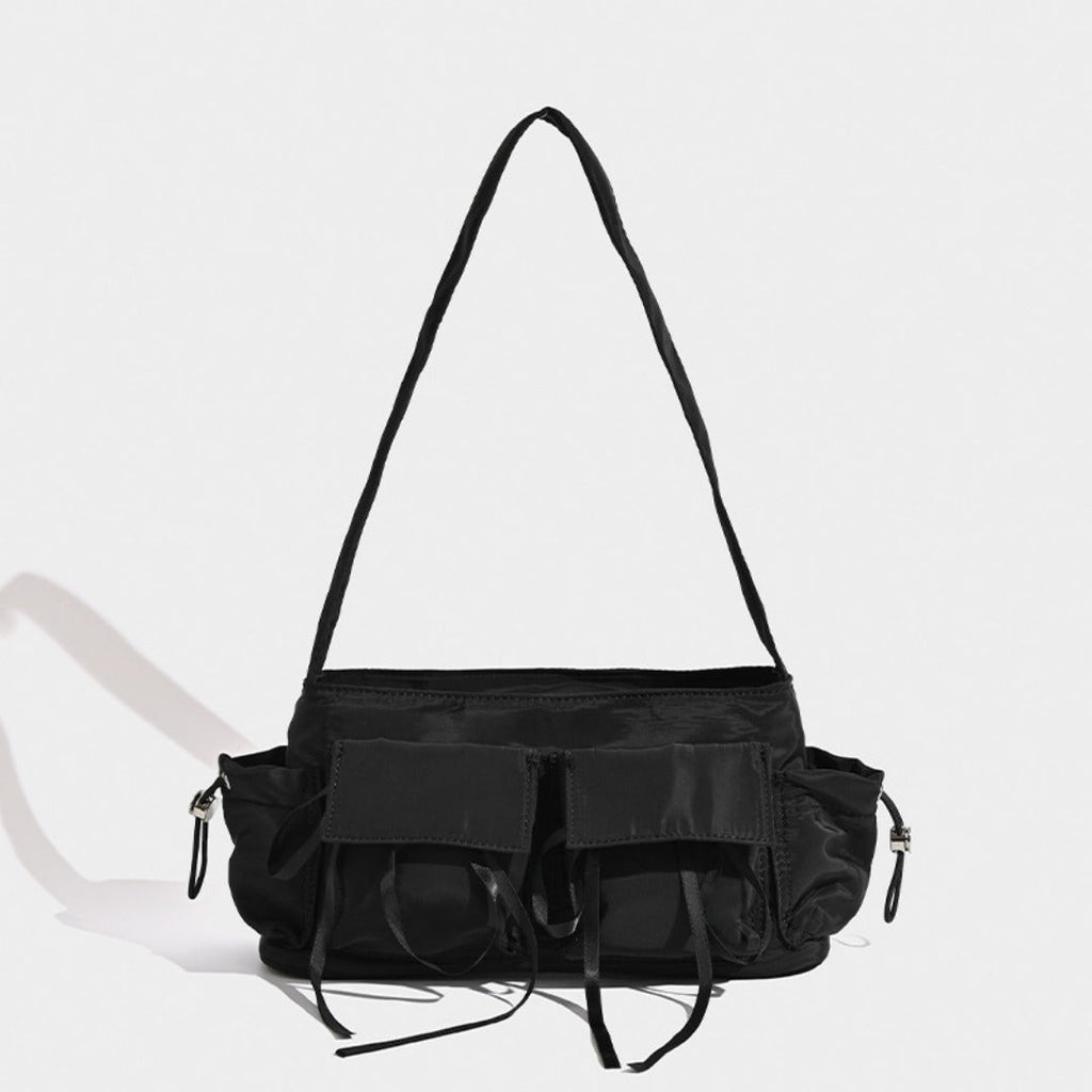 Summer nylon texture portable shoulder bag, casual underarm bag, hobo shoulder bag, top handle shoulder purse - SJB-DIAMOND ELITES