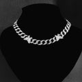 Iced Out 18K White/Gold Plated Cuban Butterfly Link Chain Pi-Mart