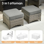 Outdoor Patio Furniture Set with Fire Pit and Ottomans Lootquake LLC