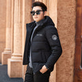 Men's New White Duck Hooded Down Jacket