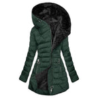 Hooded long-sleeved warm and velvet cotton jacket Pi-Mart