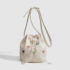 Trendy Small Crossbody Bag – Fashionable Drawstring Bucket Bag for Students, Versatile Shoulder Purse hobo