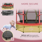 5FT Kids Trampoline with Enclosure Net for Age 3 to 6 Years Pi-Mart
