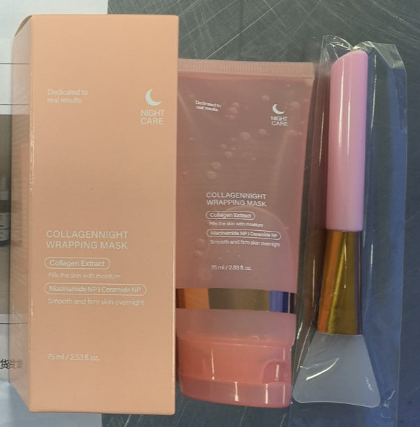 Face Night Mask Collagen Wrapping Mask Natural Ingredients Firming Elasticity & Hydration Anti-wrinkle For Skin Care Lootquake LLC
