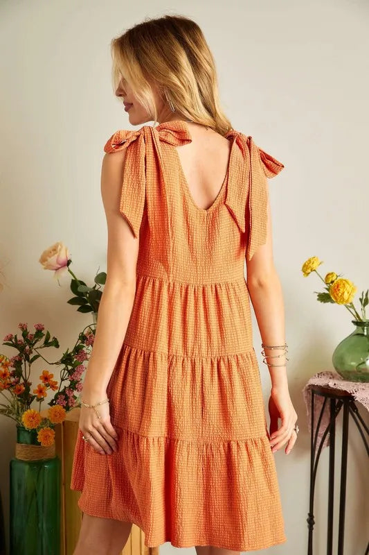 New Summer V-Neck Tie Shoulder Dress For Women – Chic, Fluttering, Versatile, Elegant, Timeless, Must-Have Wardrobe Piece Stevvex