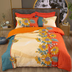 Cotton Winter Linen Quilt Cover Bedding Set Pi-Mart