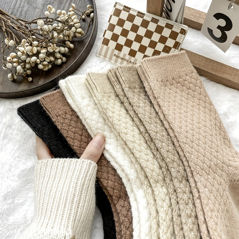 Women’s Plaid Fuzzy Socks - 6-Pair Value Pack | Comfortable, Stretchy, & Chic Mid-Tube Hosiery Lootquake LLC