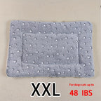 All-Season Dirt-Resistant Rectangular Pet Blanket - Comfortable Dog Paw Heart Print Pet Bed, 1pc Lootquake LLC