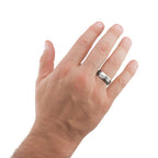 Silver Square Double Cross Ring KingdomWear