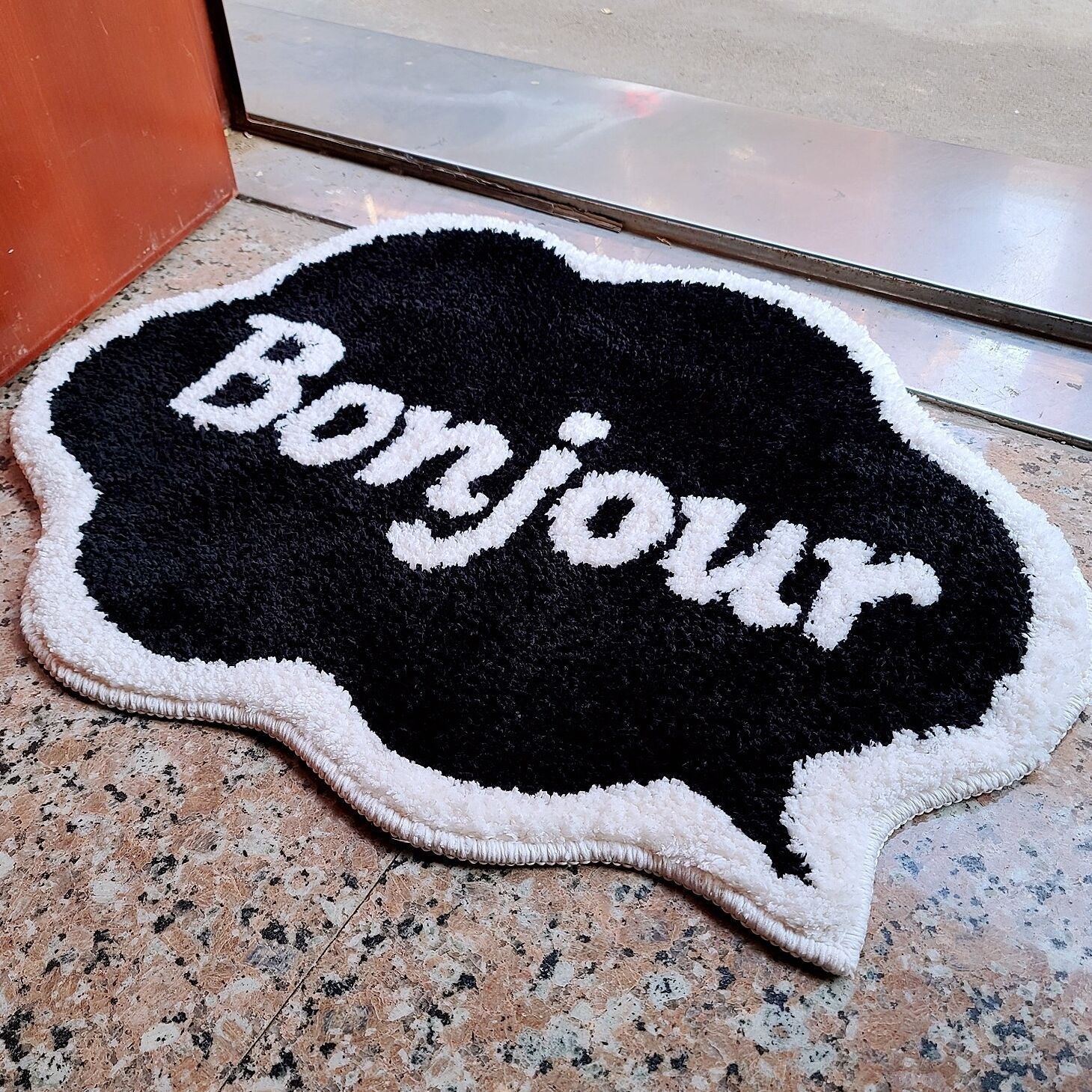 English Cute Silicone Bottom Non-slip Thickened Absorbent Floor Mat Pi-Mart
