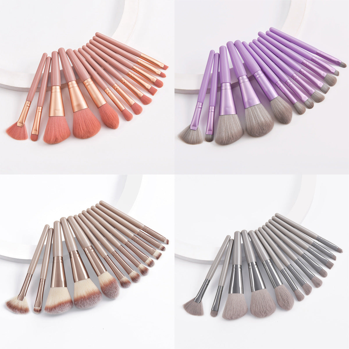Set Of 12 Portable Makeup Brushes Pi-Mart