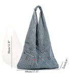 Washed denim hobo bag, underarm shoulder bag, large capacity tote shoulder bag, handbag versatile - SJB-DIAMOND ELITES