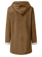 Full Size Pocketed Long Sleeve Hooded Toggle Jacket – Stylish & Functional Outerwear for Women Stevvex