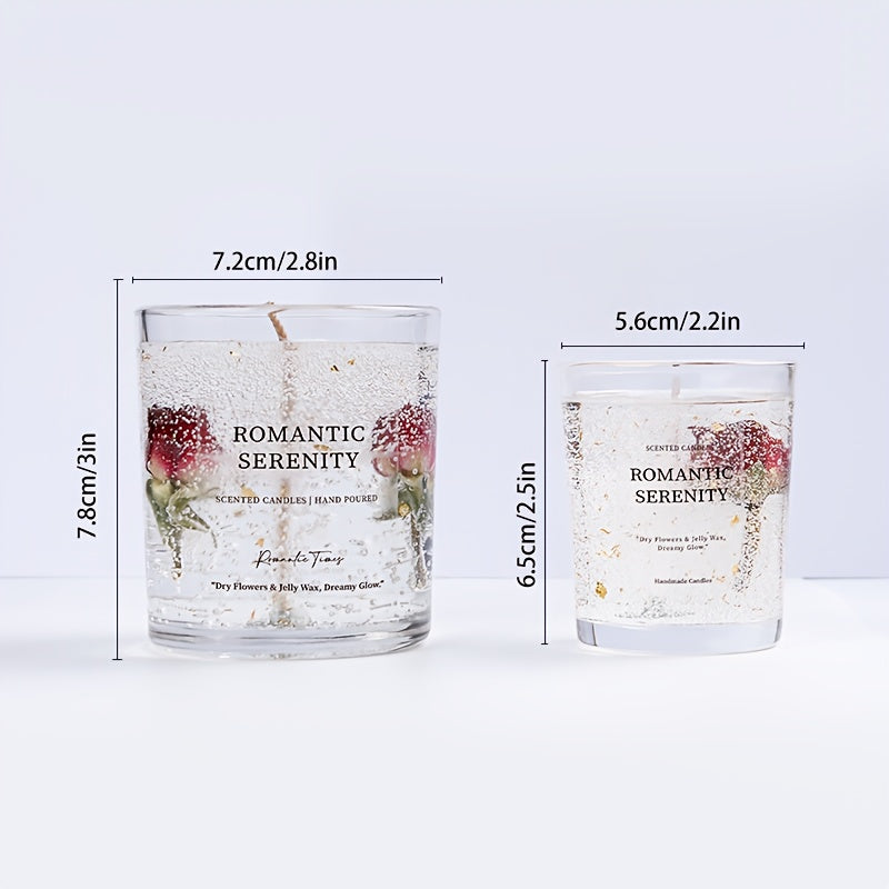 Rose Jelly Scented Candle for Aromatherapy, Romantic Atmosphere - Ideal for Birthdays, Valentine's Day, Anniversaries, Thanksgiving, Christmas - 1pc, Soy Wax in Glass Jar Lootquake LLC