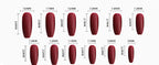 Z-05 Red Gray Ice Crystal Long T False Nails