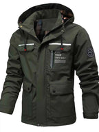 Men's Plus Size Hooded Outdoor Windproof Coat THRIXINE