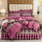 Detachable Bedding Four-piece Duvet Cover Bed Skirt Pi-Mart