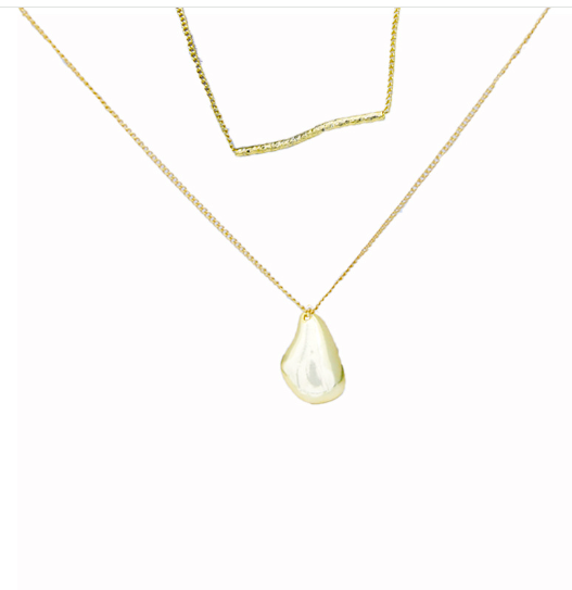 2Pcs Set Waterdrop Irregular Necklaces Pi-Mart