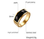 Black Carnelian Stone Rings Pi-Mart