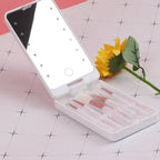 Foldable Rotating Storage Led Cosmetic Mirror Travel Pi-Mart