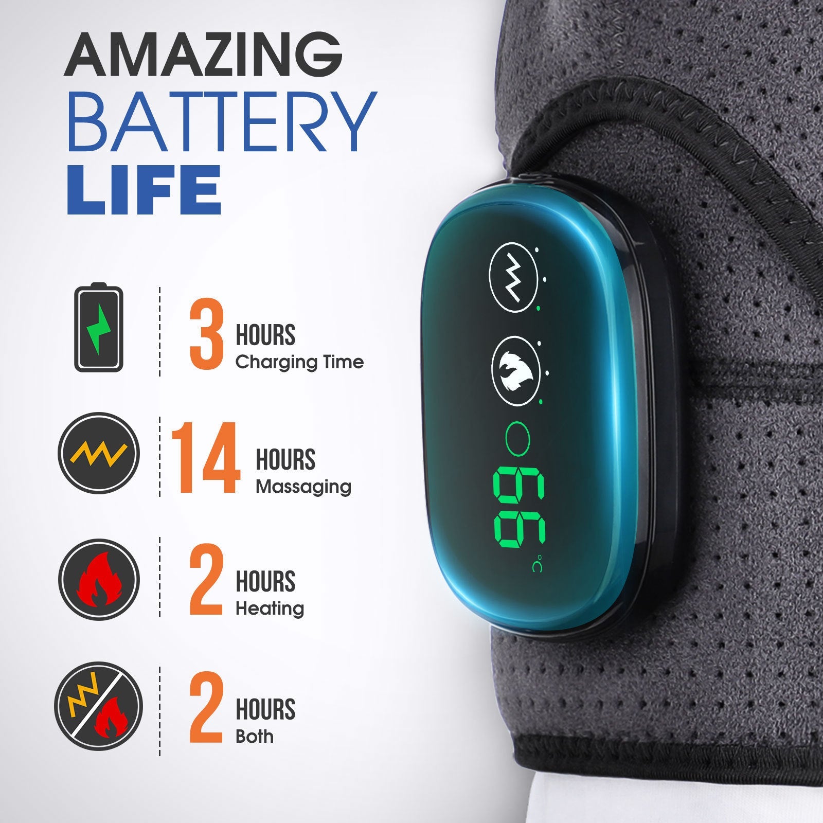 USB Rechargeable Convenient Electric Heating Shoulder Pad Pi-Mart