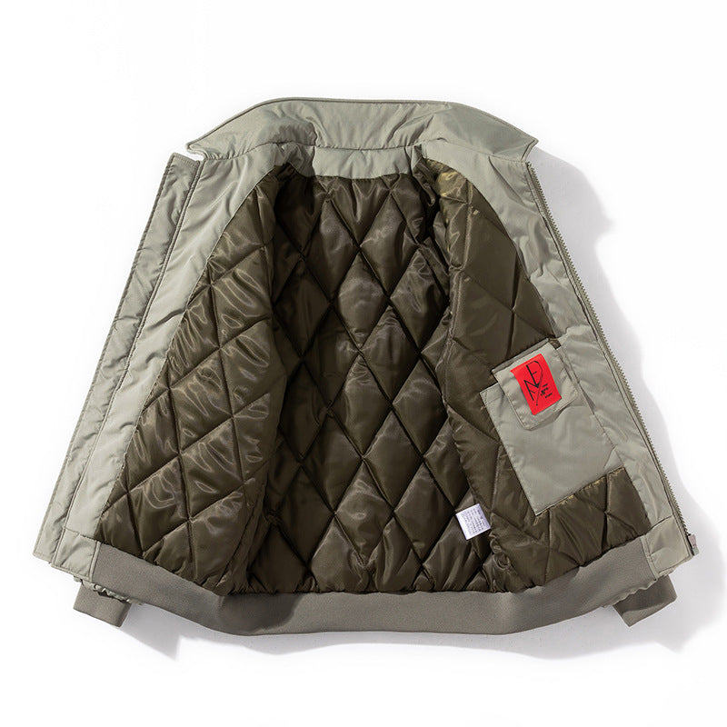 Men's Bomber Jacket Thickened Baseball Cotton Coat Pi-Mart