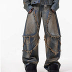 American-style Distressed Machete Jeans Lootquake LLC