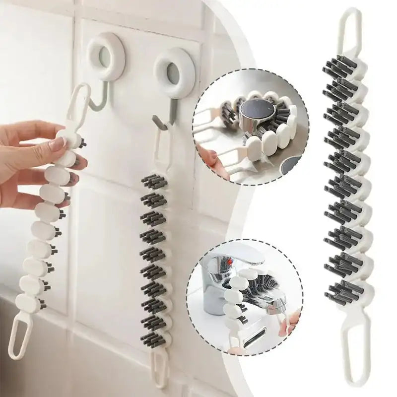 Faucet Cleaning Brush Kitchen Oil Stain Remove Brush Bendable Gap Clean Tool Kitchen Bathroom Bathtub Tube Sink Clean Brush Kitchen Gadgets Pi-Mart